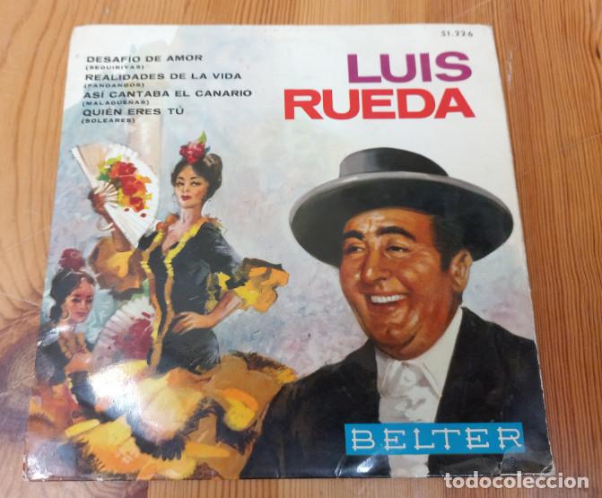 Discos de vinilo: LUIS RUEDA, DESAFIO DE AMOR, BELTER 1966, DISCO VINILO SINGLE - Foto 1