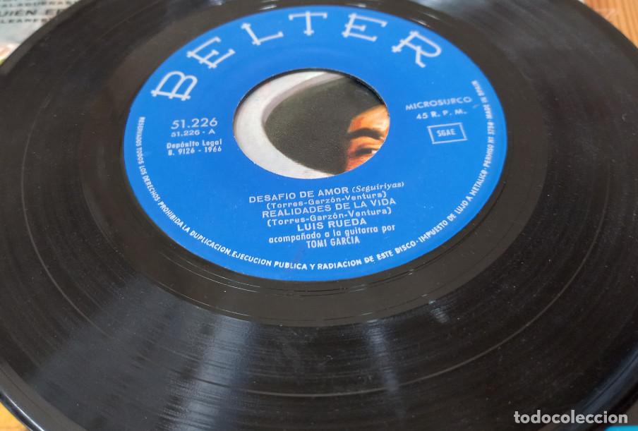 Discos de vinilo: LUIS RUEDA, DESAFIO DE AMOR, BELTER 1966, DISCO VINILO SINGLE - Foto 2