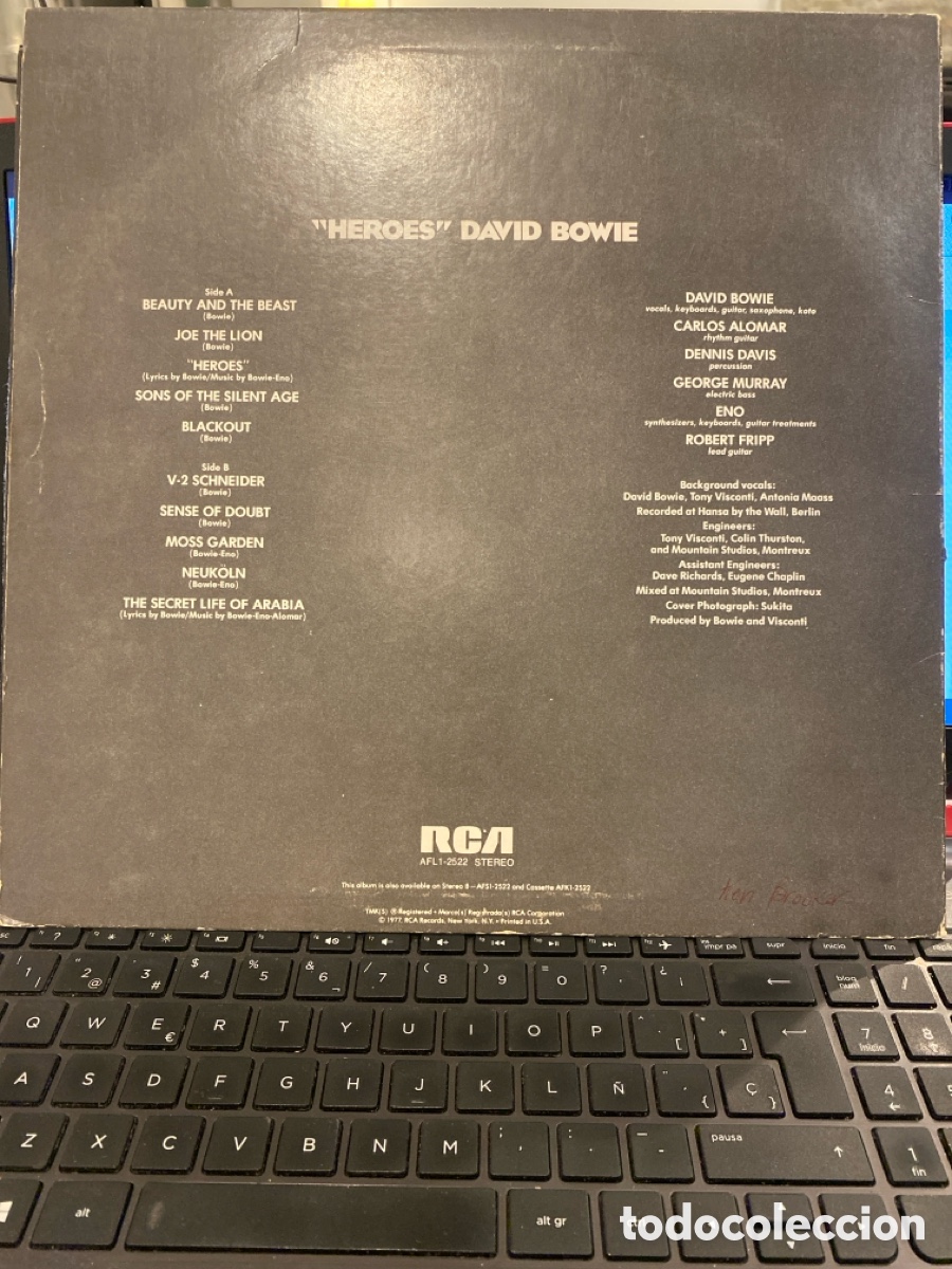 Discos de vinilo: DAVID BOWIE - HEROES LP USA 1977 - Foto 2