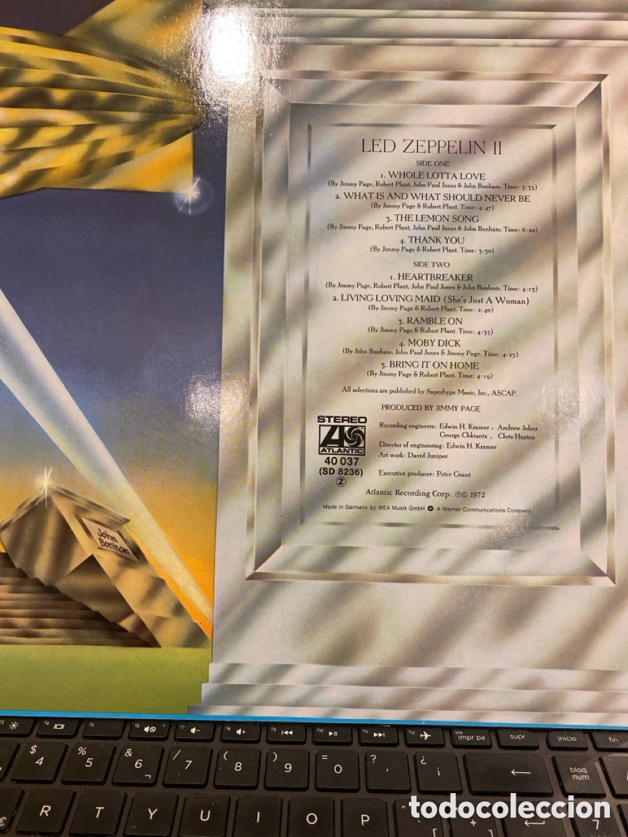Discos de vinilo: LED ZEPPELIN - II LP DOBLE PORTADA GERMANY - Foto 2