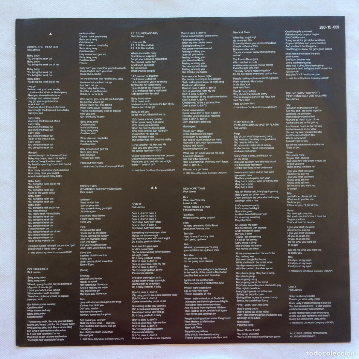 Discos de vinilo: Rick James &lrm;&ndash; Cold Blooded Germany 1983 Motown - Foto 4