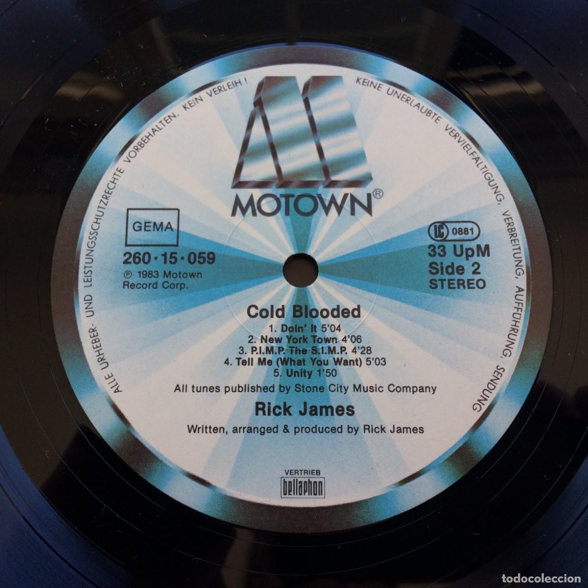 Discos de vinilo: Rick James &lrm;&ndash; Cold Blooded Germany 1983 Motown - Foto 7