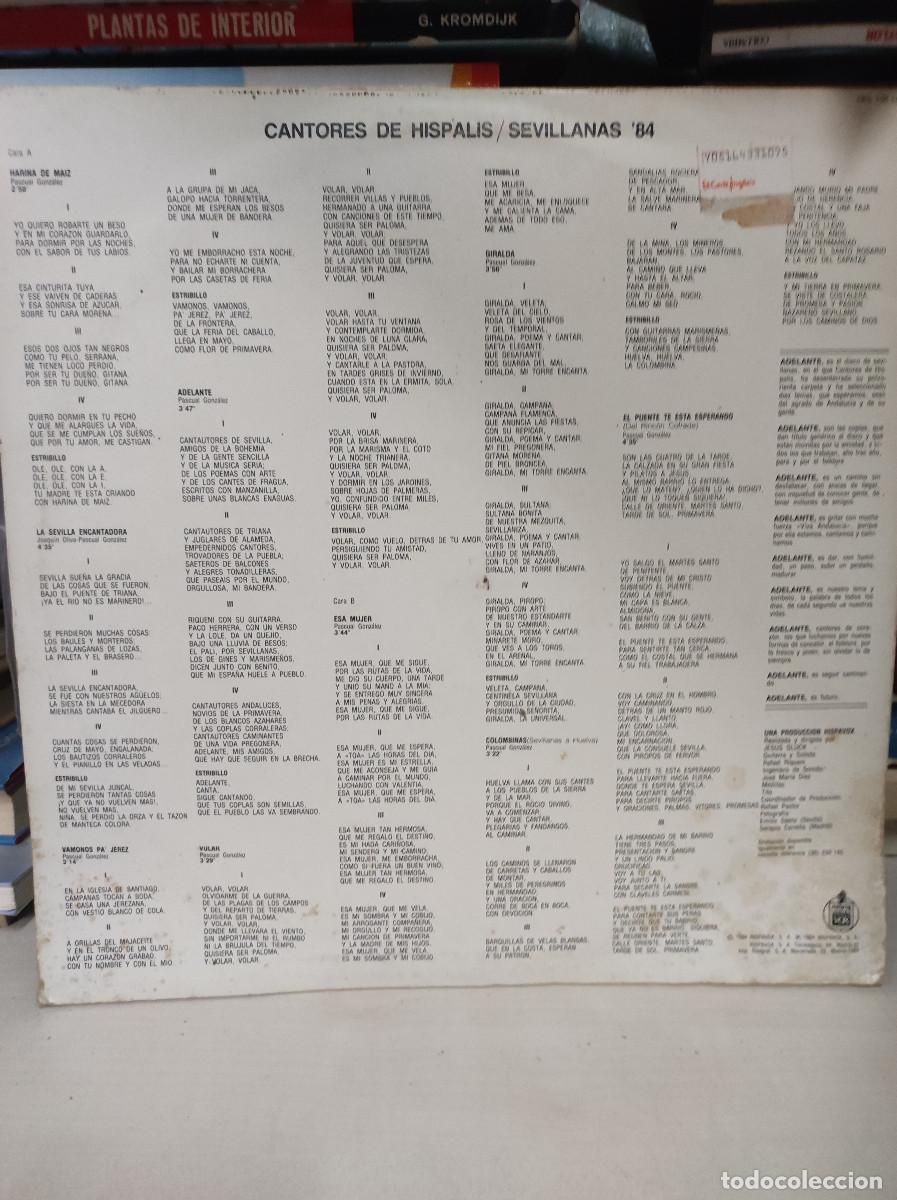 Discos de vinilo: CANTORES DE HISPALIS SEVILLANAS 84 - Foto 2