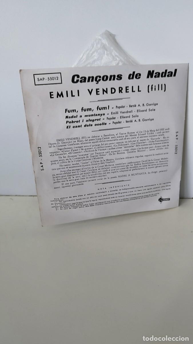 Discos de vinilo: Emili Vendrell (Fill) &ndash; Can&ccedil;ons De Nadal. Single 7&rdquo; - Foto 4