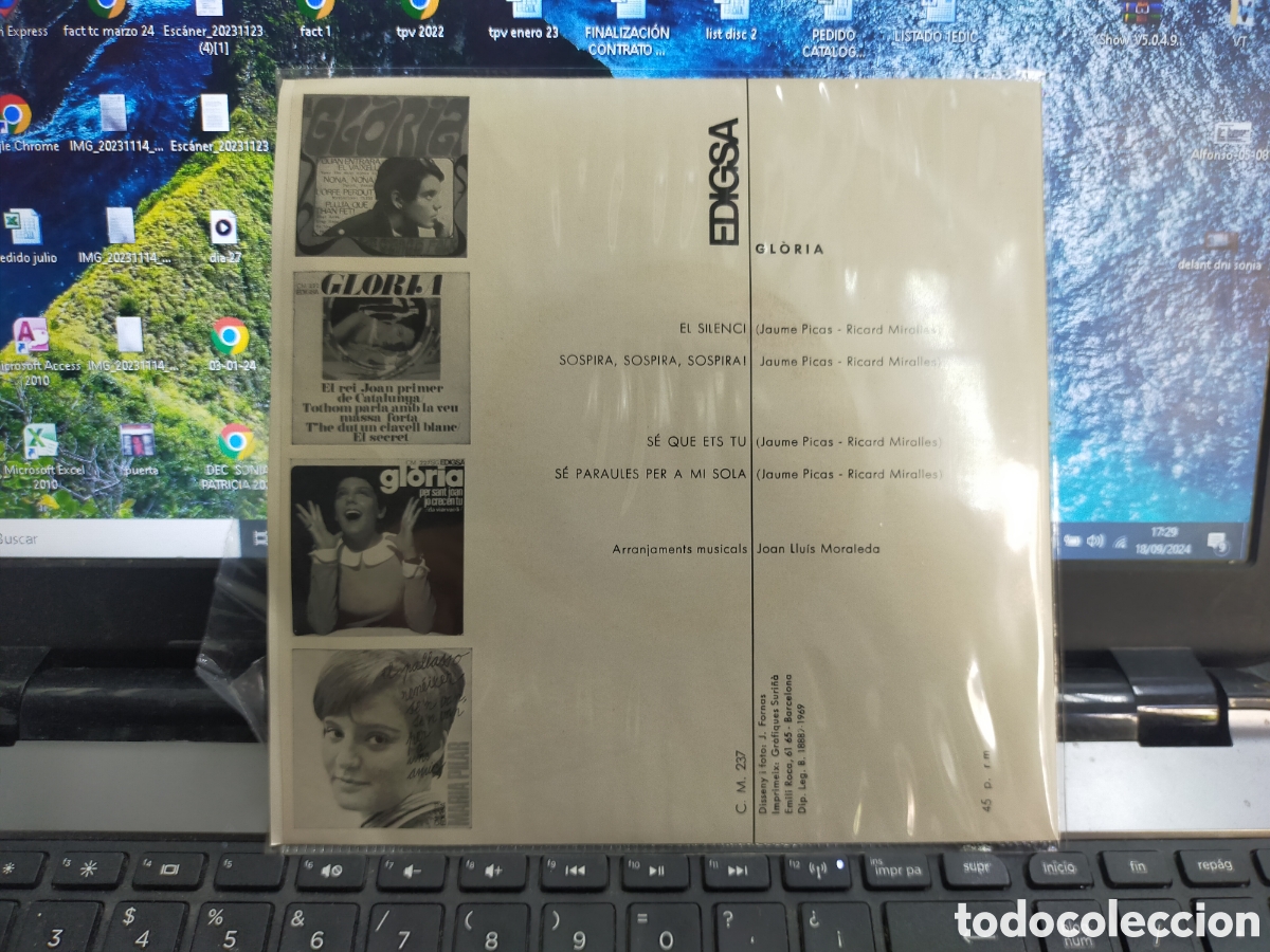 Discos de vinilo: Gloria ep el silenci + 3 1969 - Foto 2