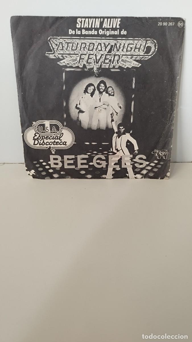 Discos de vinilo: The Bee Gees &ndash; Stayin Alive. Single 7&rdquo; - Foto 1