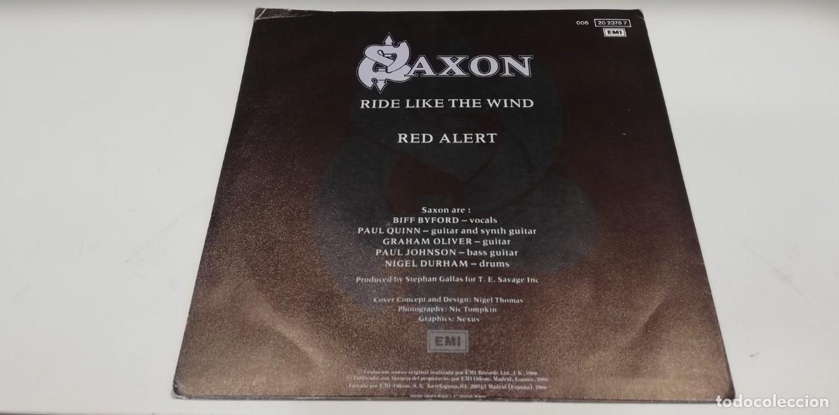 Discos de vinilo: SCO13- Saxon - Ride Like The Wind (7&rdquo;, Single) - Foto 2