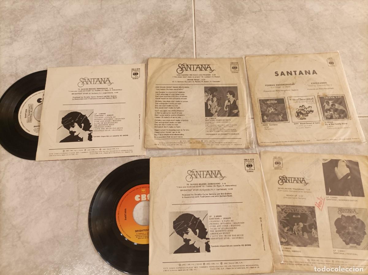 Discos de vinilo: Santana lote singles - Foto 2