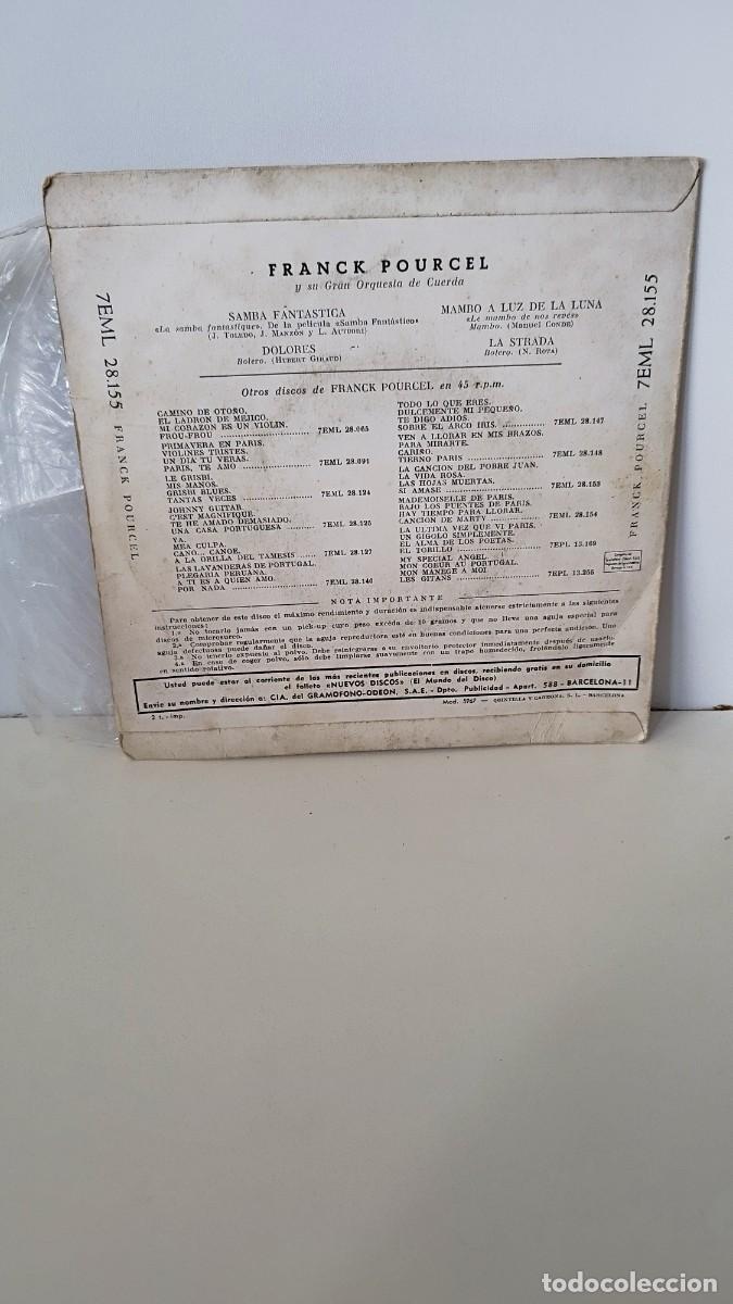 Discos de vinilo: FRANCK POURCEL ,Amor Baile y Violines. Ep 7&rdquo; - Foto 3