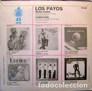 Discos de vinilo: Los Payos &lrm;&ndash; Mar&iacute;a Isabel / Compasi&oacute;n - Foto 2