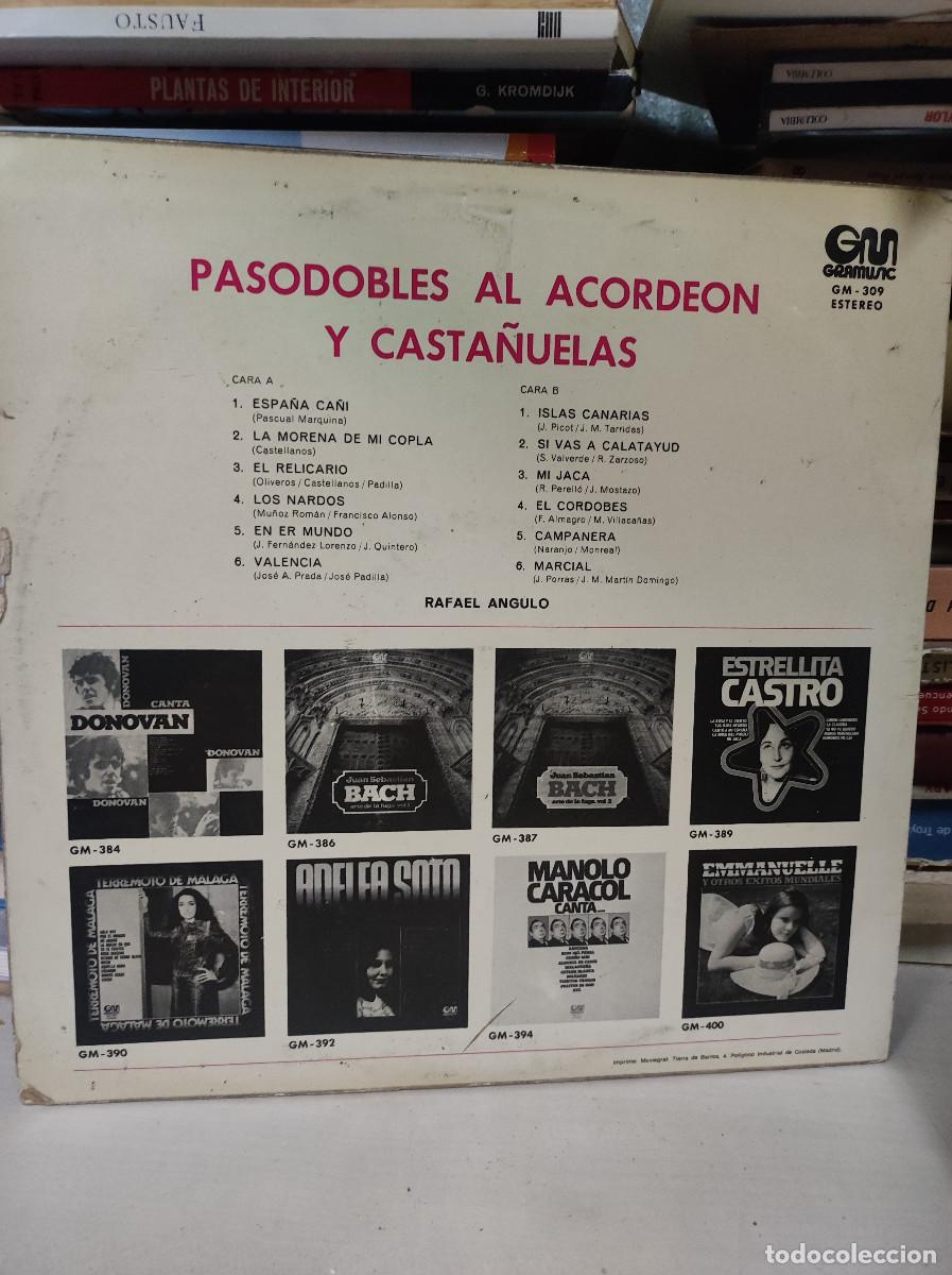 Discos de vinilo: Rafael Angulo &ndash; Pasodobles, Acorde&oacute;n Y Casta&ntilde;uelas - Foto 2