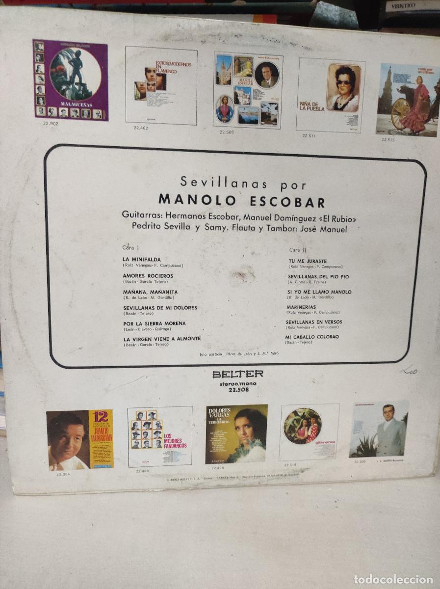 Discos de vinilo: Manolo Escobar &ndash; Sevillanas - Foto 2