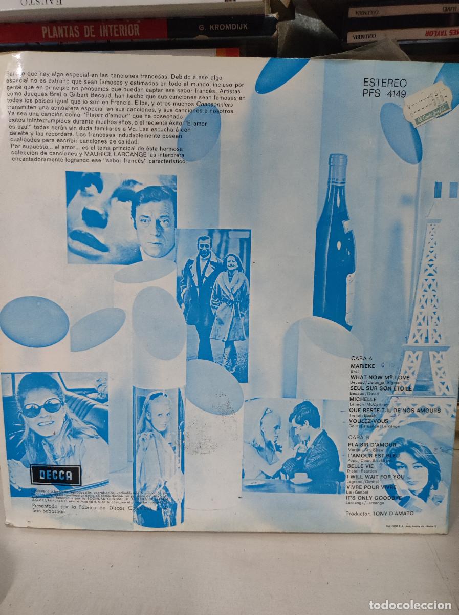 Discos de vinilo: Maurice Larcange &ndash; Sabor Franc&eacute;s - Foto 2