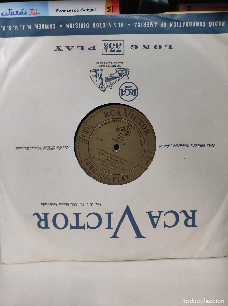 Discos de vinilo: FAUST ACT V SIR THOMAS BEECHAM - Foto 2