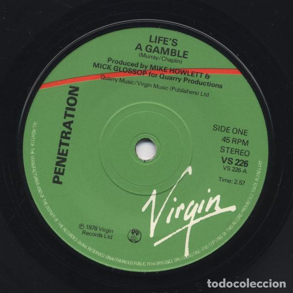Discos de vinilo: Penetration &ndash; Lifes A Gamble - 7&rdquo; - 1978 - Virgin &ndash; VS 226 - Foto 3