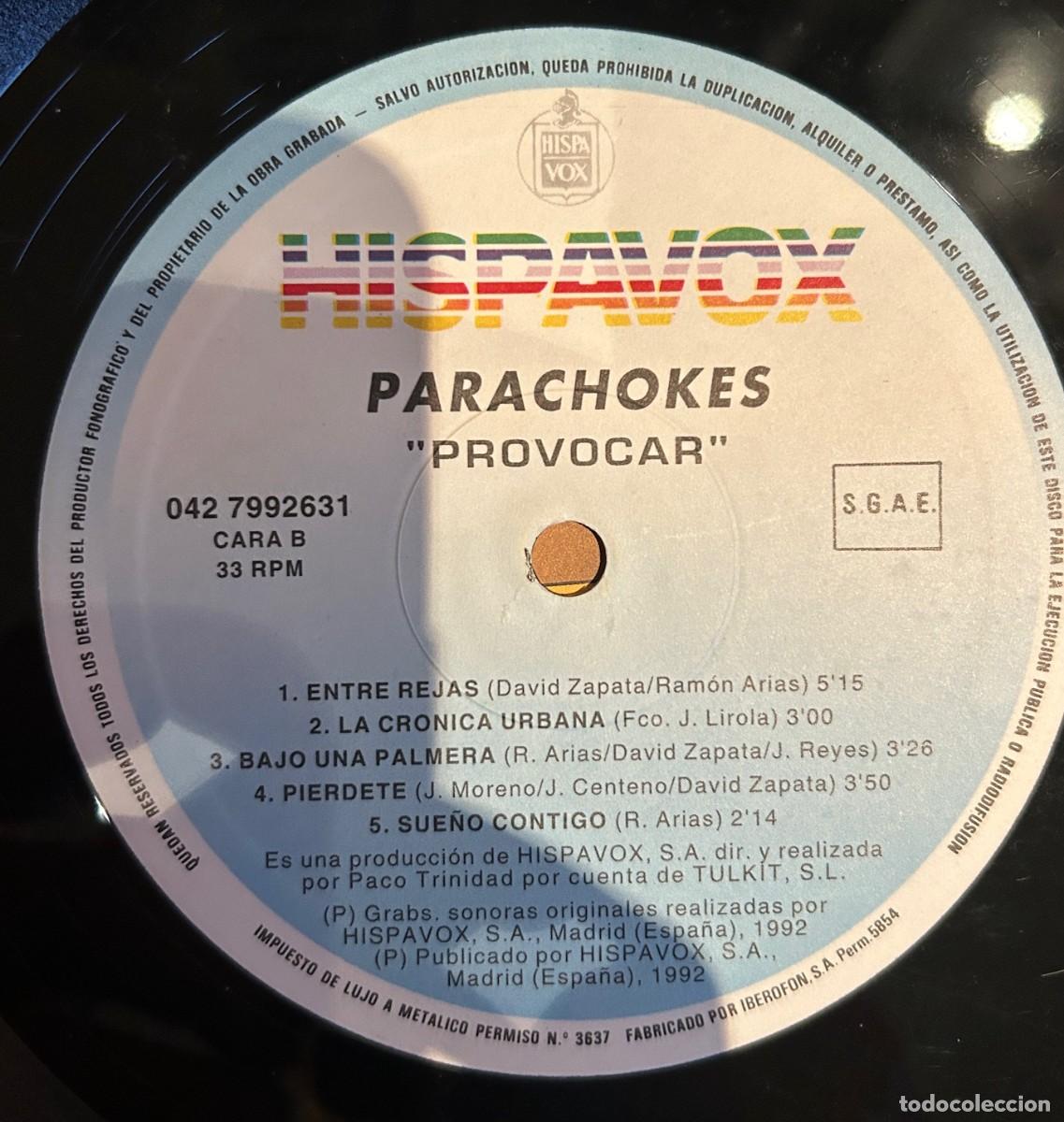 Discos de vinilo: Parachokes &lrm;&ndash; Provocar.VG/VG.1992.Spain - Foto 3