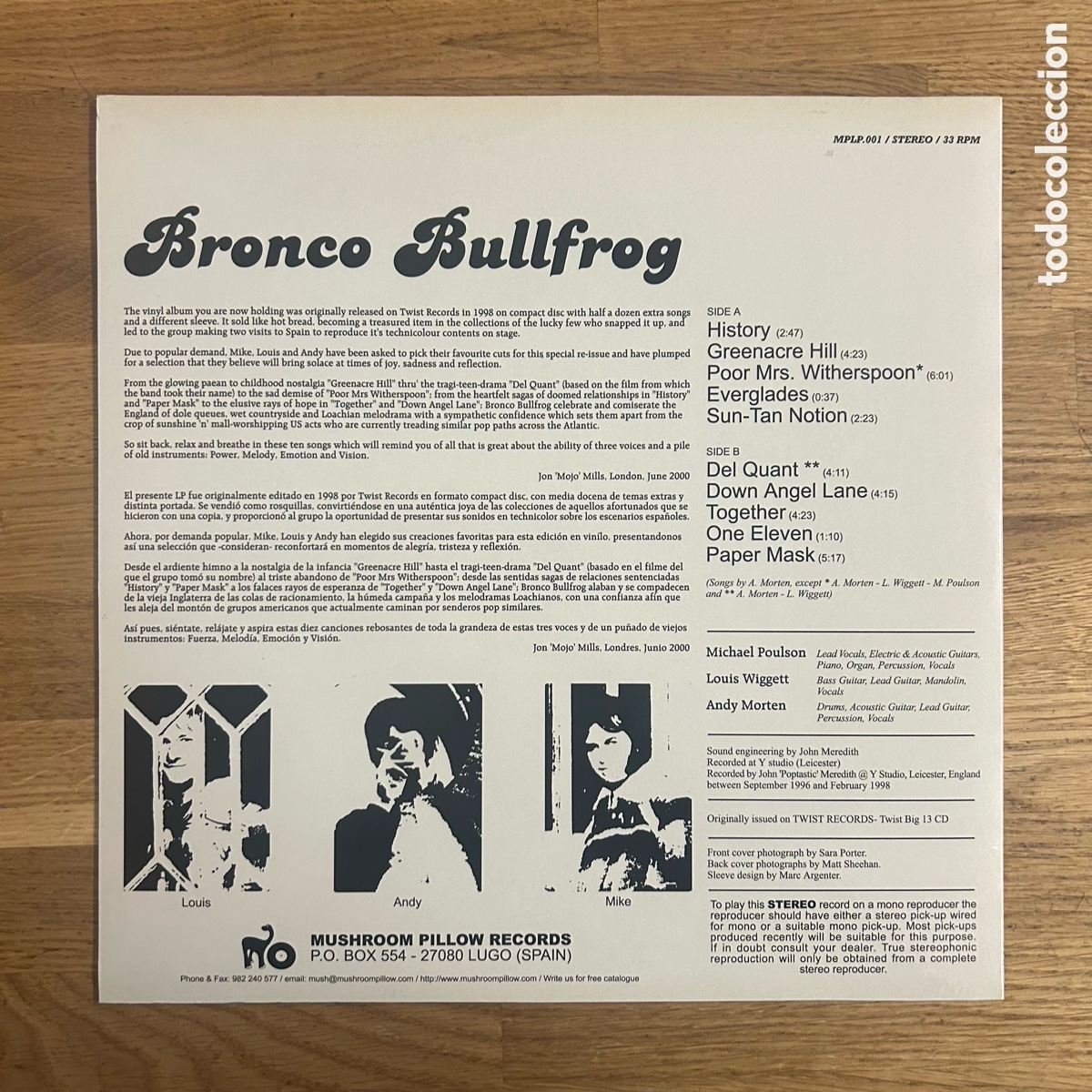 Discos de vinilo: Bronco Bullfrog - Bronco Bullfrog - Foto 2
