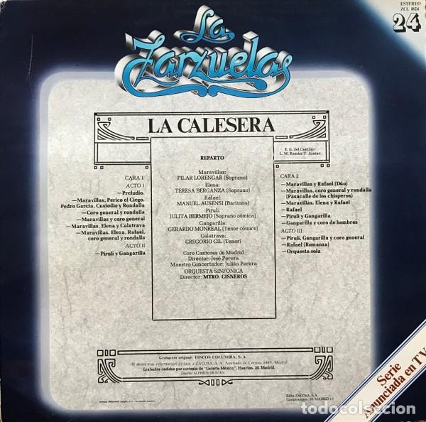 Discos de vinilo: La Zarzuela - La calesera - Foto 2