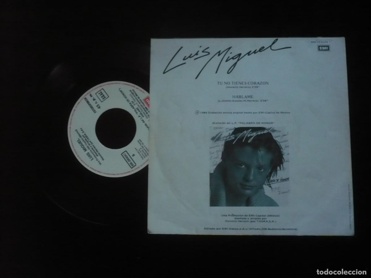 Discos de vinilo: luis miguel tu no tienes corazon - Foto 2