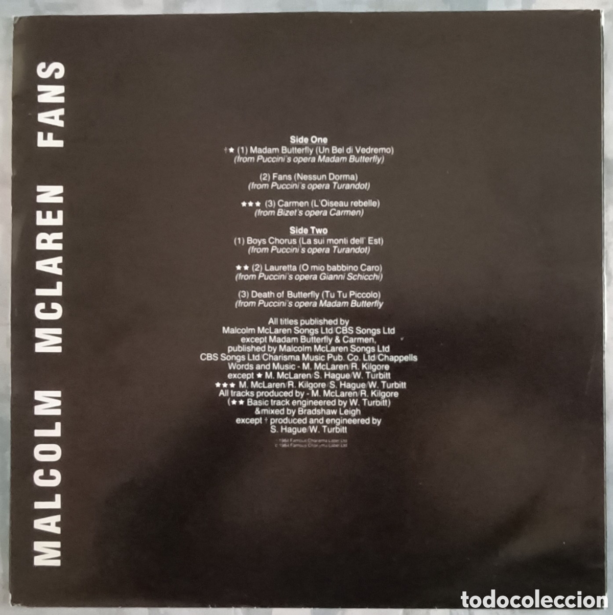 Discos de vinilo: Malcolm McLaren - Fans, 1984 - Foto 4