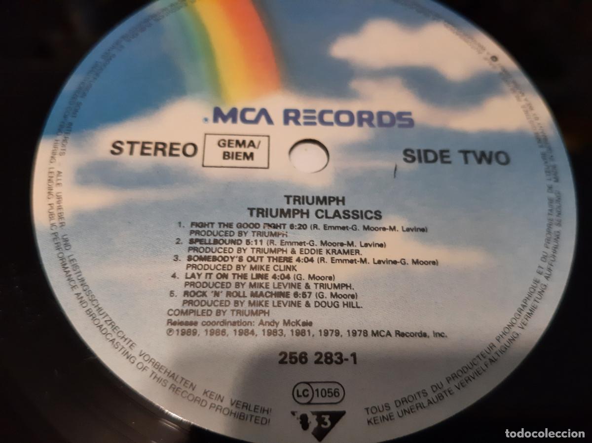 Discos de vinilo: TRIUMPH -CLASSICS- (1989) LP DISCO VINILO - Foto 9