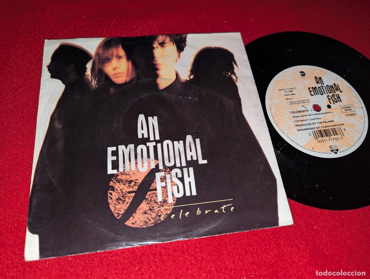 Discos de vinilo: AN EMOTIONAL FISH Celebrate/Anyway 7'' SINGLE 1990 Eastwest EU