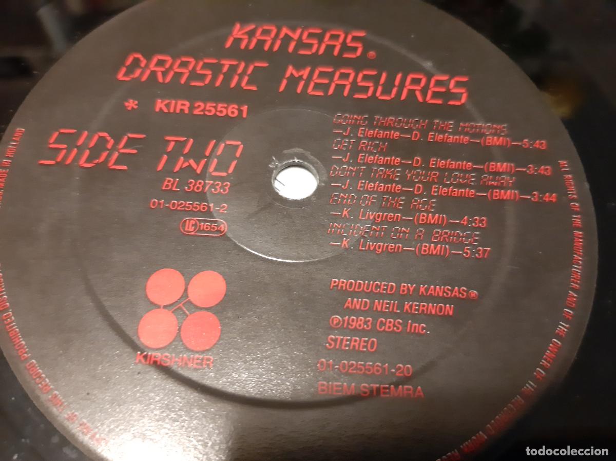 Discos de vinilo: KANSAS -DRASTIC MEASURES- (1983) LP DISCO VINILO - Foto 9