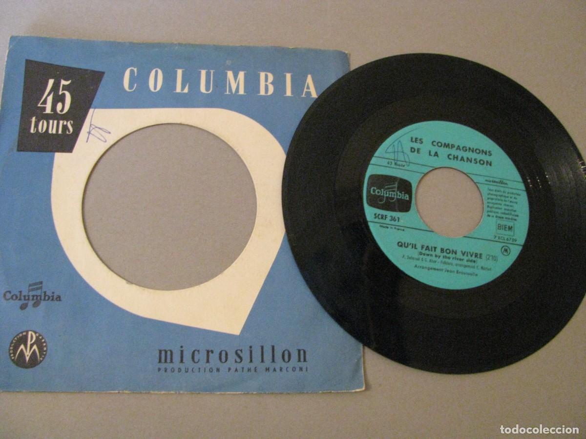 Discos de vinilo: DISCO DE VINILO, LES COMPAGNONS DE LA CHANSON. COLUMBIA. FRANCIA. - Foto 1