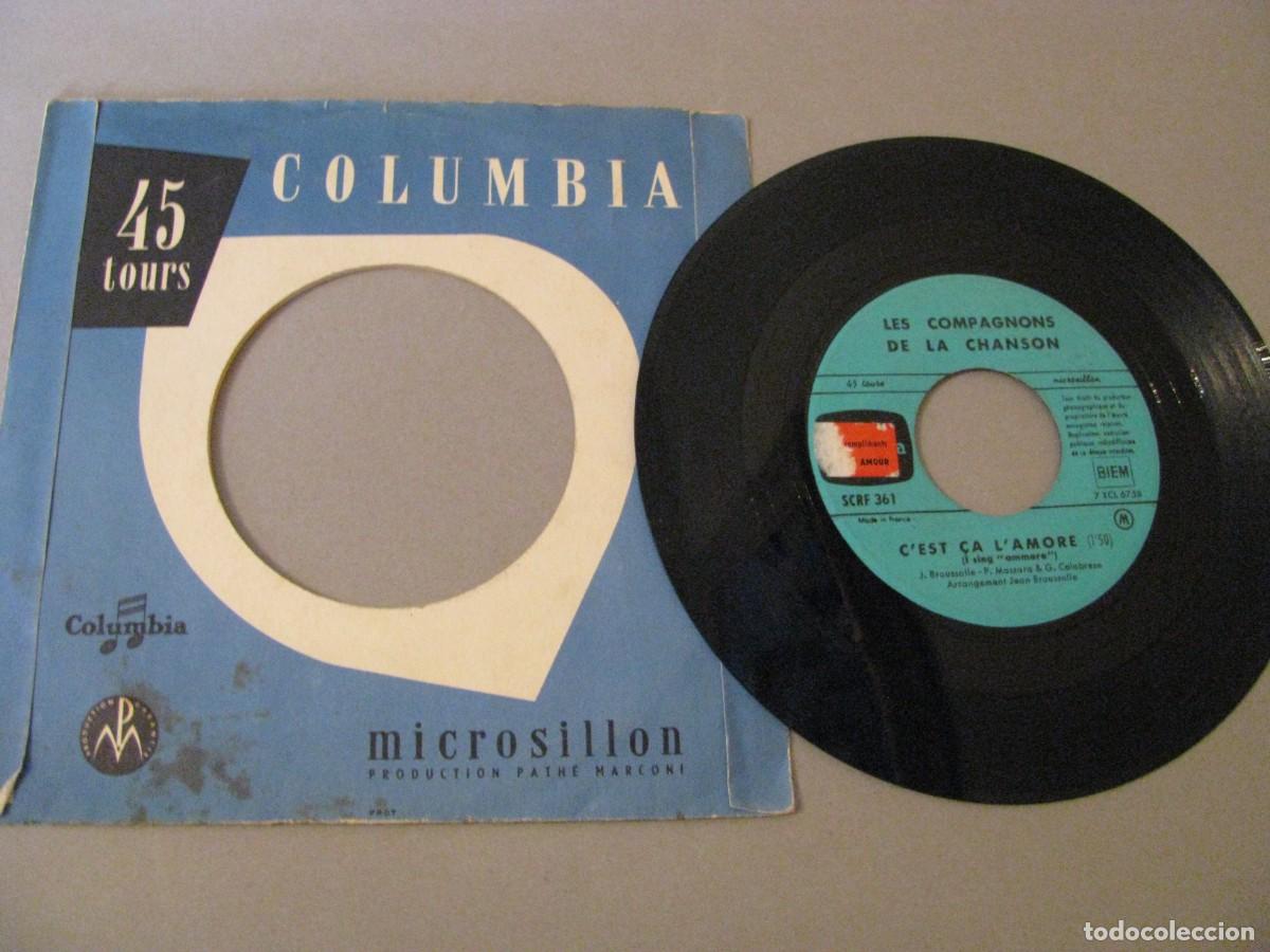 Discos de vinilo: DISCO DE VINILO, LES COMPAGNONS DE LA CHANSON. COLUMBIA. FRANCIA. - Foto 2