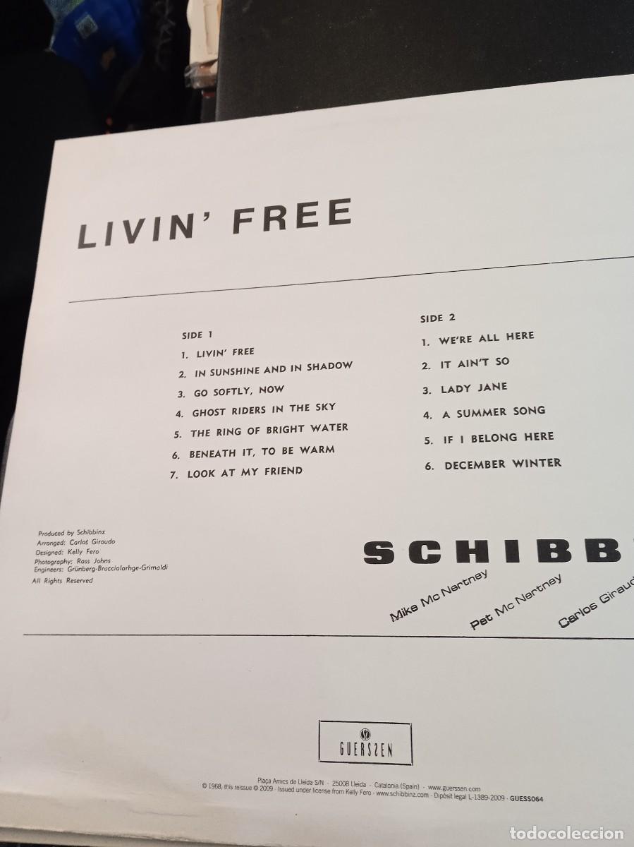 Discos de vinilo: SCHIBBINZ- LIVIN&acute; FREE. LP - Foto 2