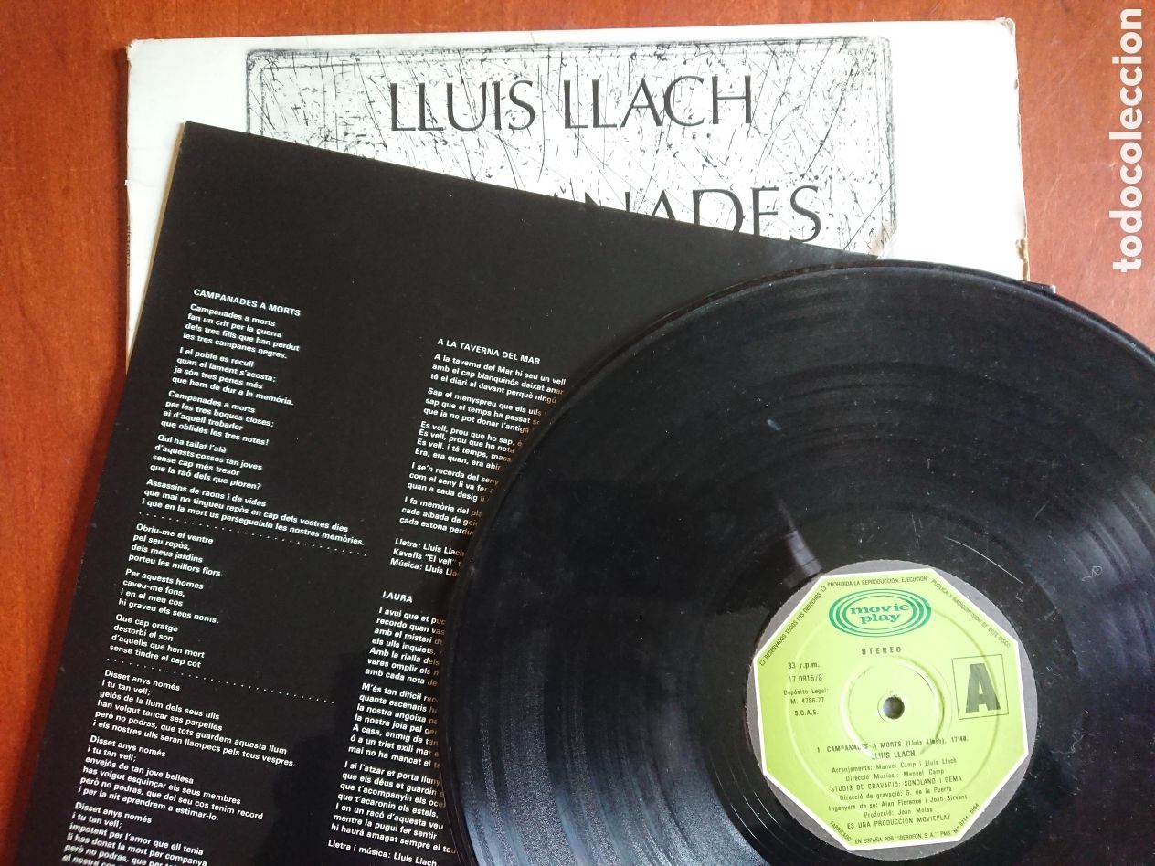 Discos de vinilo: Llu&iacute;s Llach - Campanades a Morts - Foto 4