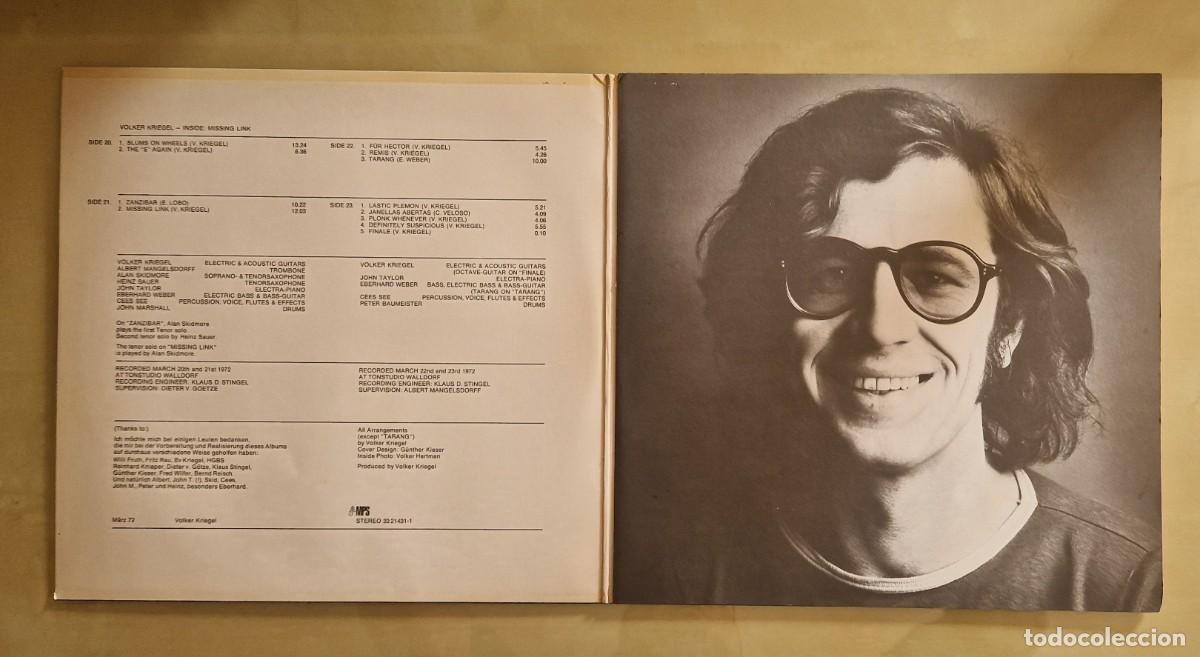 Discos de vinilo: VOLKER KRIEGEL - INSIDE: MISSING LINK 2LP 1972 (MPS BASF) GERMANYe - Foto 2