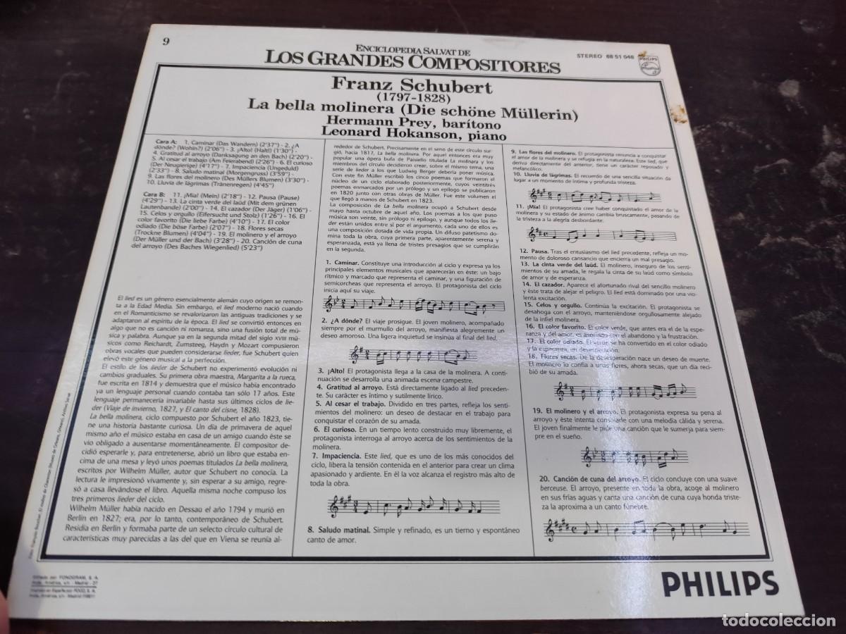 Discos de vinilo: LA BELLA MOLINERA / SCHUBERT / HERMANN PREY / R14 / PHILIPS - Foto 3
