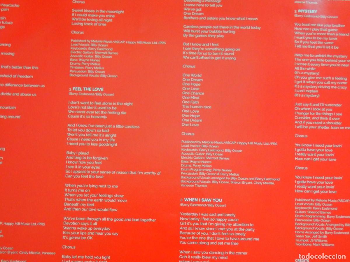 Discos de vinilo: Billy Ocean * 2LP Vinilo * One World * PRECINTADO!! - Foto 4