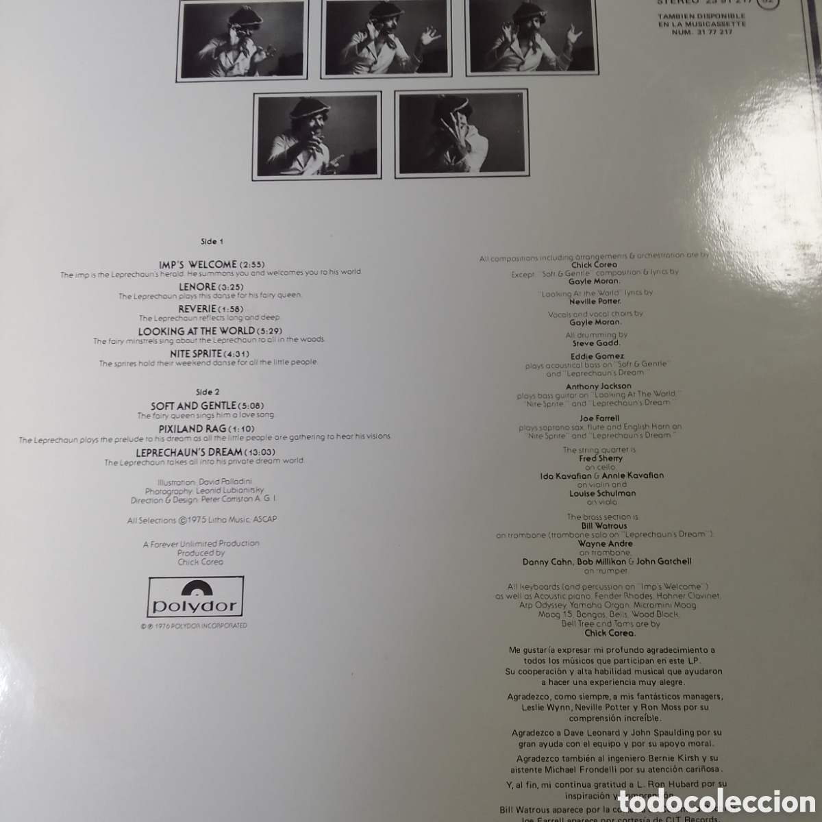 Discos de vinilo: CHICK COREA THE LEPRECHAUN - Foto 2
