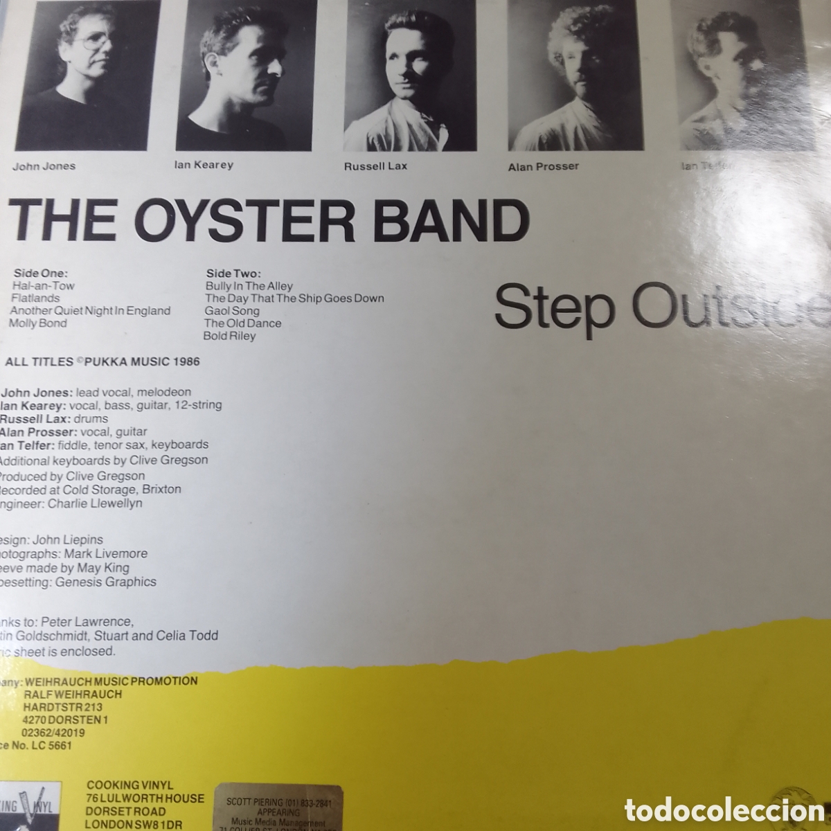 Discos de vinilo: THE OYSTER BAND STEP OUTSIDE - Foto 2