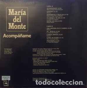 Discos de vinilo: Mar&iacute;a Del Monte &lrm;&ndash; Acomp&aacute;&ntilde;ame - Foto 2
