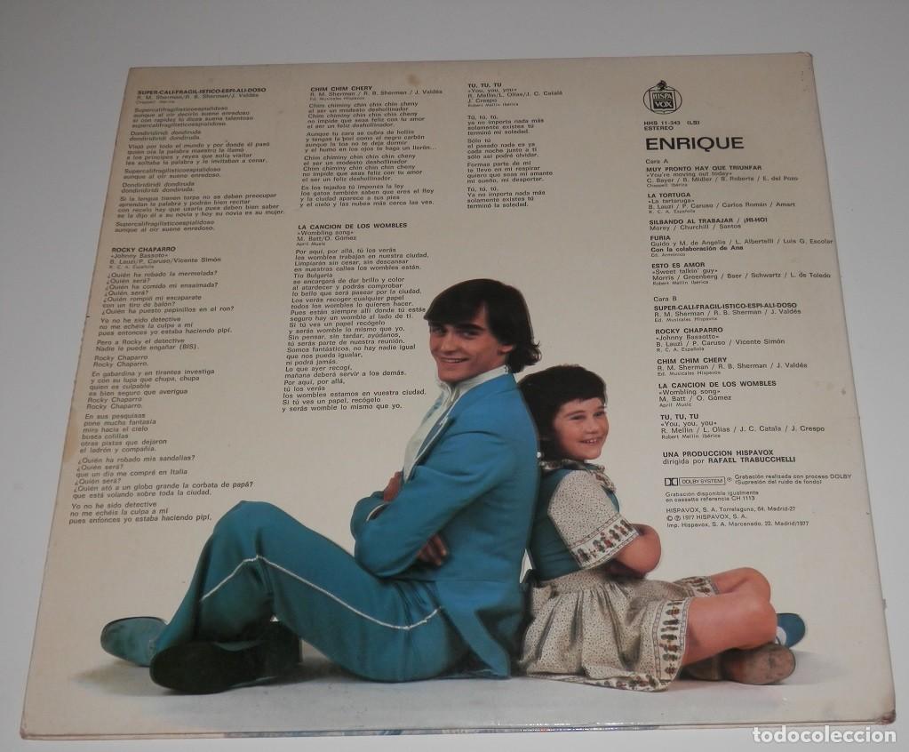 Discos de vinilo: DISCO LP DE VINILLO DE ENRIQUE - Foto 2
