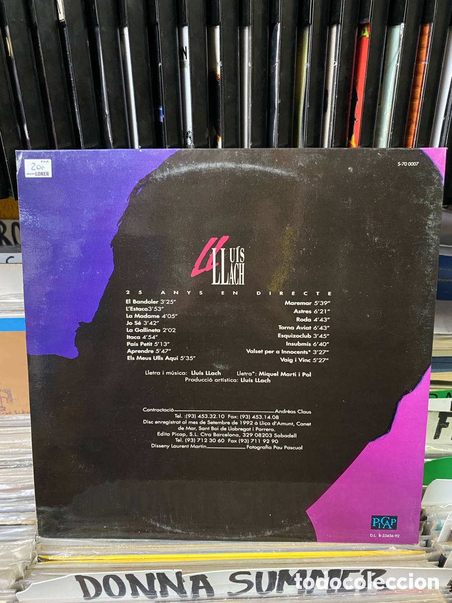 Discos de vinilo: Llu&iacute;s Llach Ara 25 Anys en Directe - Foto 2