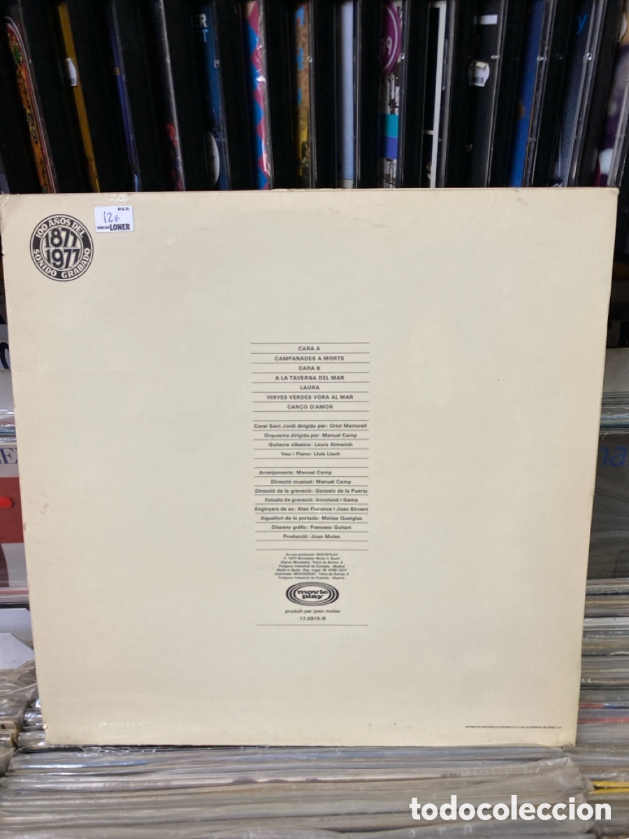 Discos de vinilo: Llu&iacute;s Llach Campanades A Morts - Foto 2