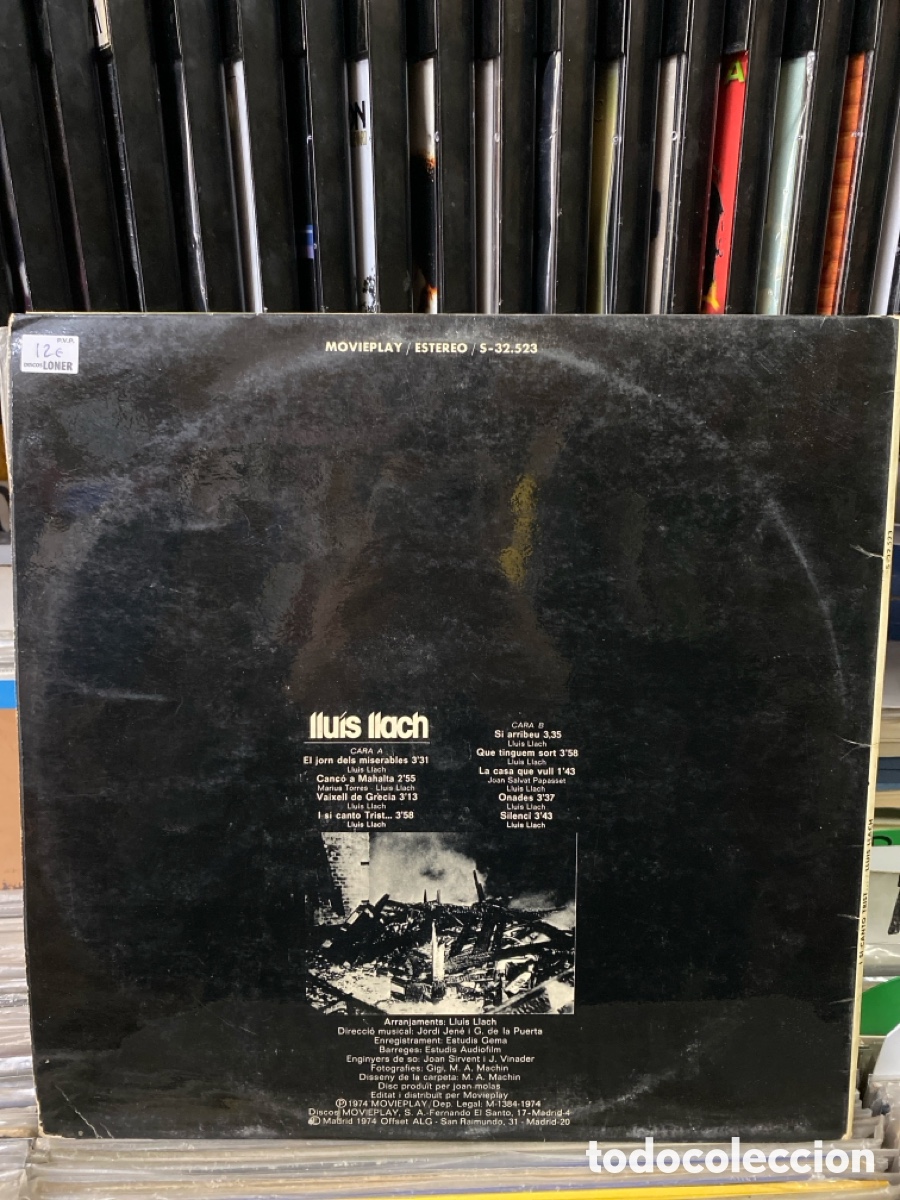 Discos de vinilo: Llu&iacute;s Llach I si canto trist - Foto 2