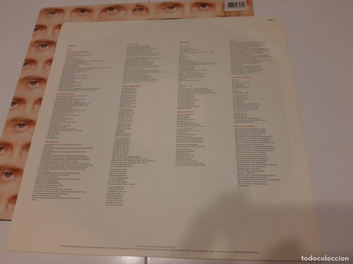 Discos de vinilo: QUEEN -THE MIRACLE- (1989) LP DISCO VINILO - Foto 7