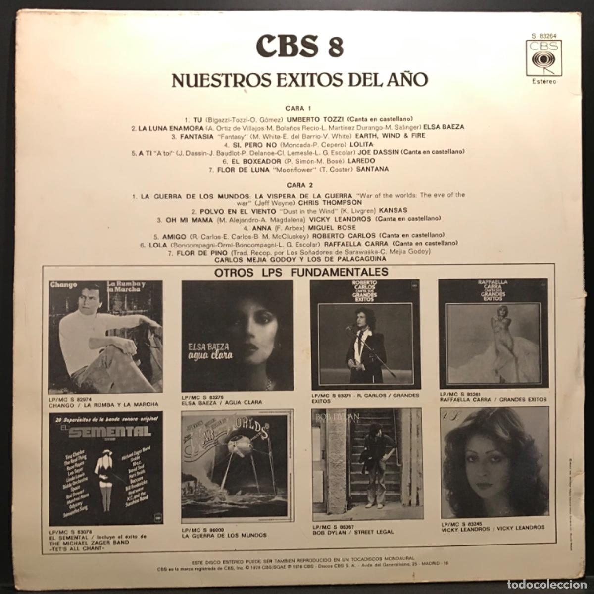 Discos de vinilo: Various ● CBS 8 - Nuestros Exitos Del A&ntilde;o ● Vinyl, LP, Spain 1978 - Foto 2