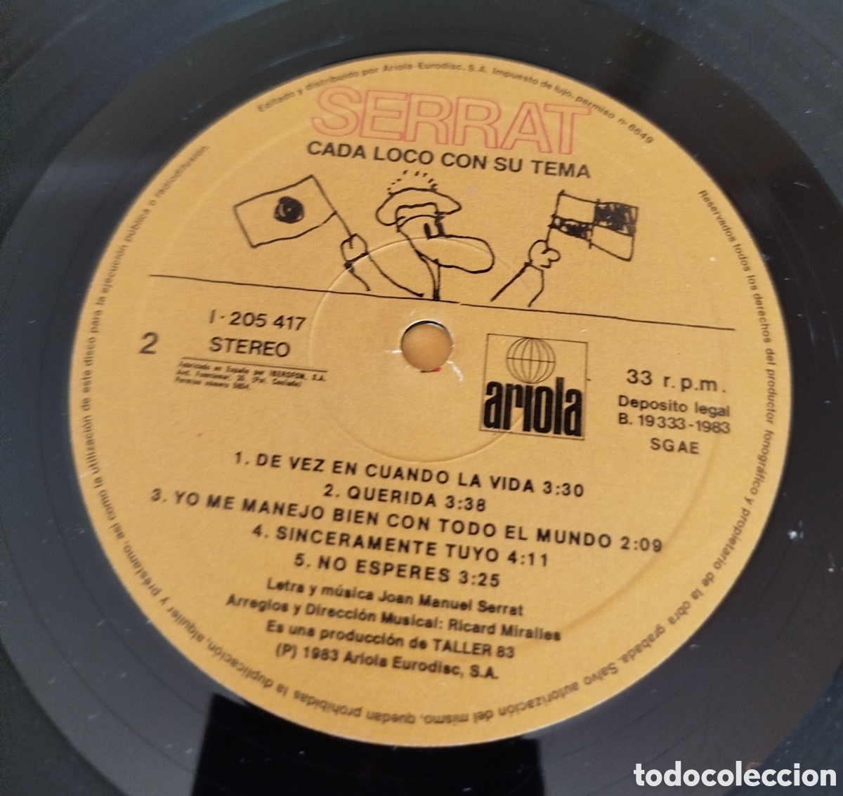 Discos de vinilo: Joan Manuel Serrat - cada loco con su tema - Foto 3