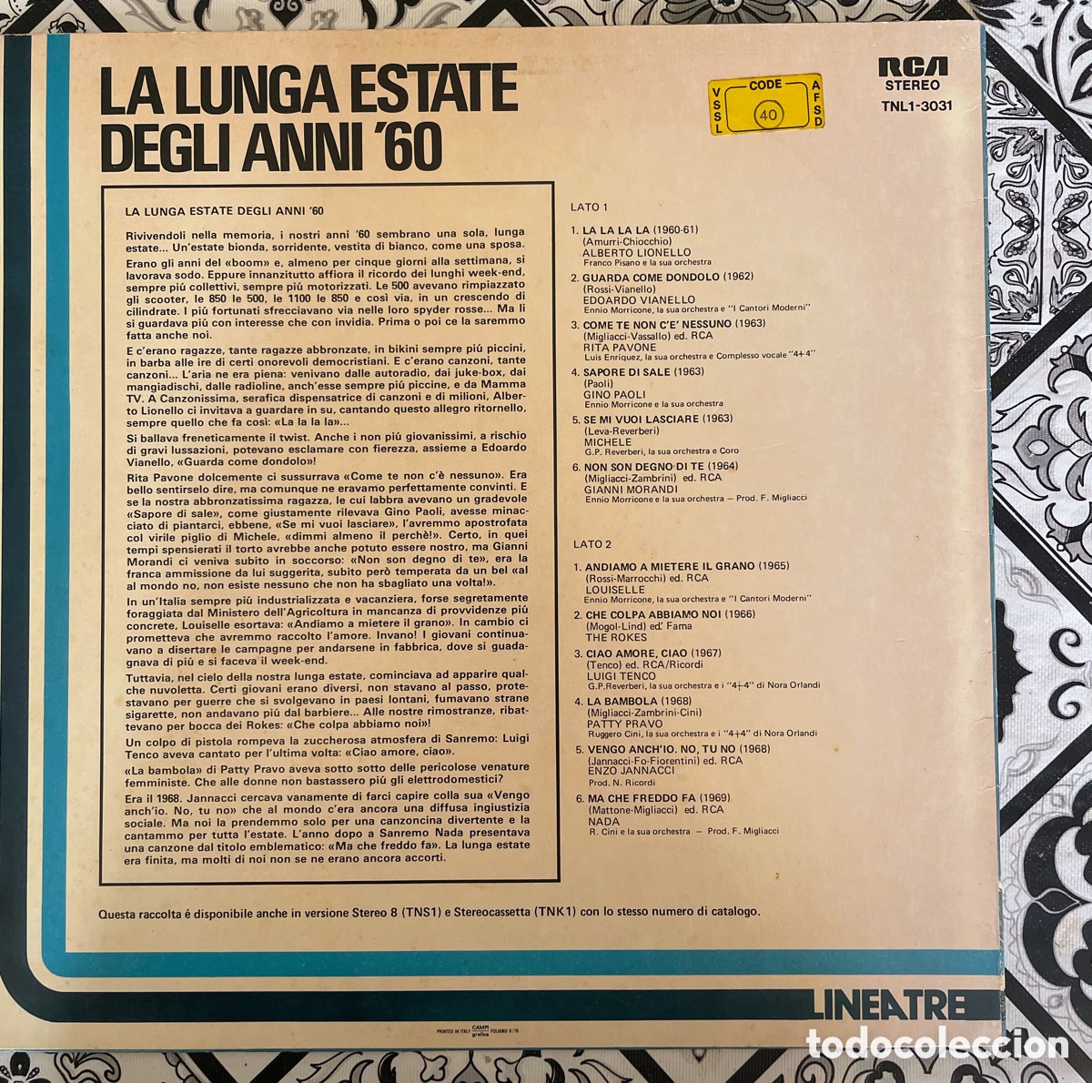 Discos de vinilo: La Lunga Estate Degli Anni &lsquo;60 - Foto 2
