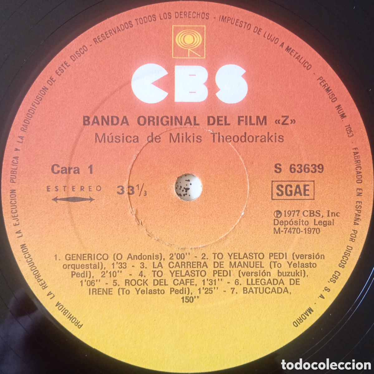 Discos de vinilo: Disco de vinilo Z (BSO) - Foto 3