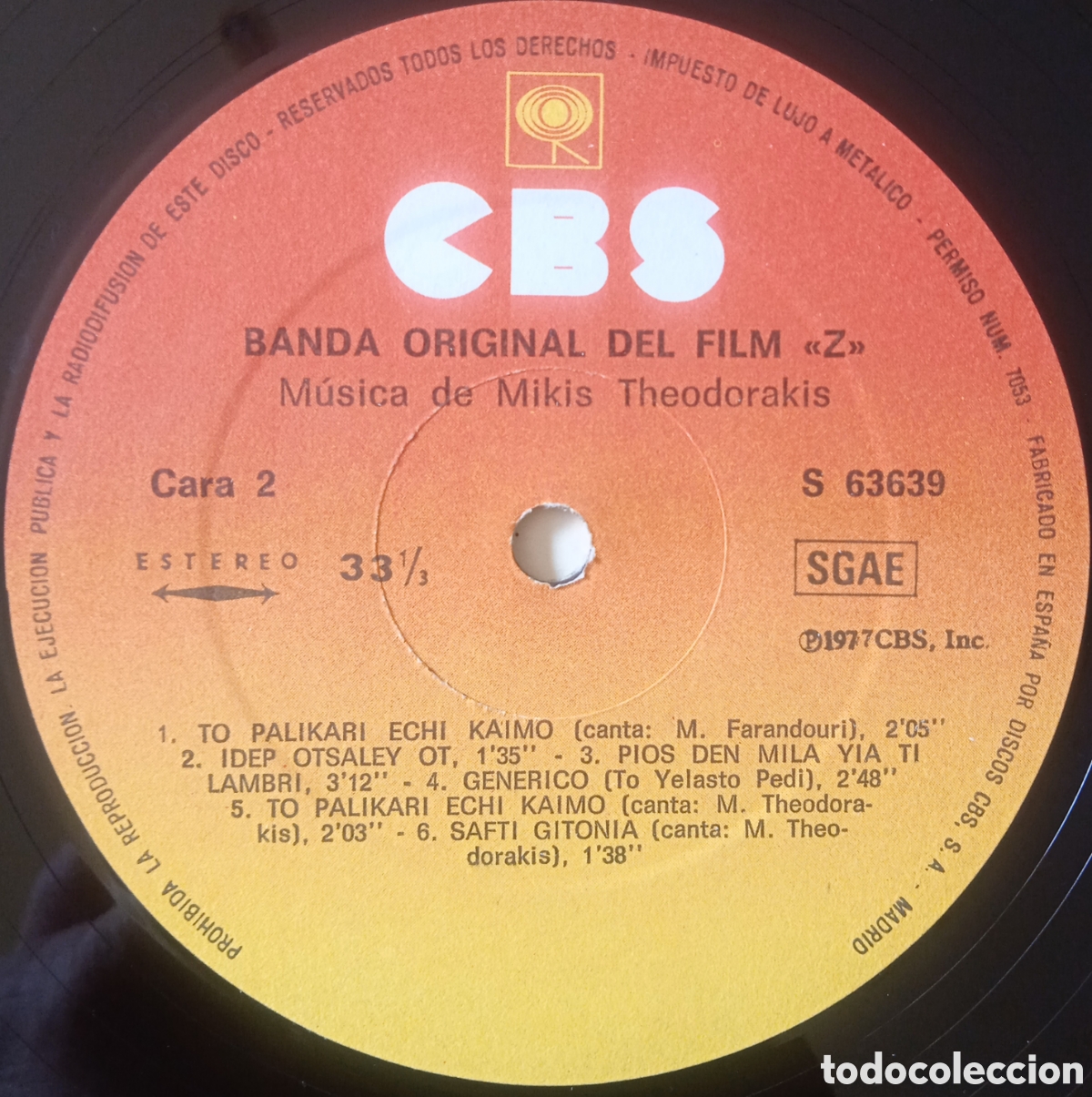 Discos de vinilo: Disco de vinilo Z (BSO) - Foto 4