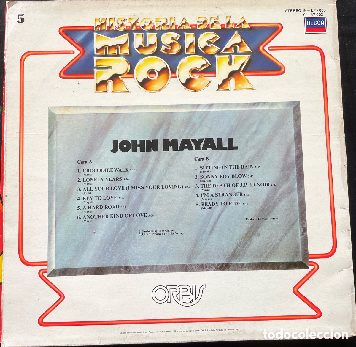 Discos de vinilo: John Mayall Historia de la M&uacute;sica - Foto 2