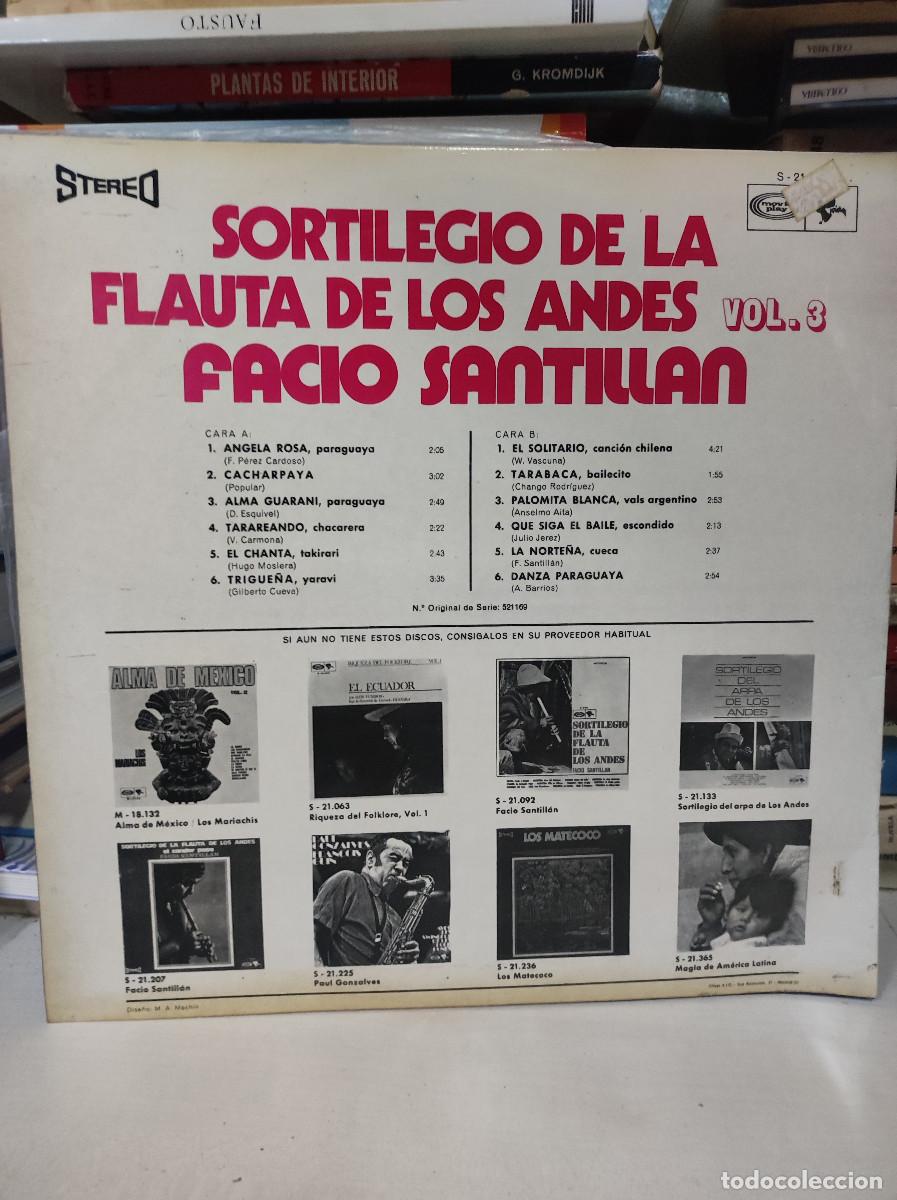 Discos de vinilo: Facio Santillan &ndash; Sortilegio De La Flauta De Los Andes, Vol. 3 - Foto 2