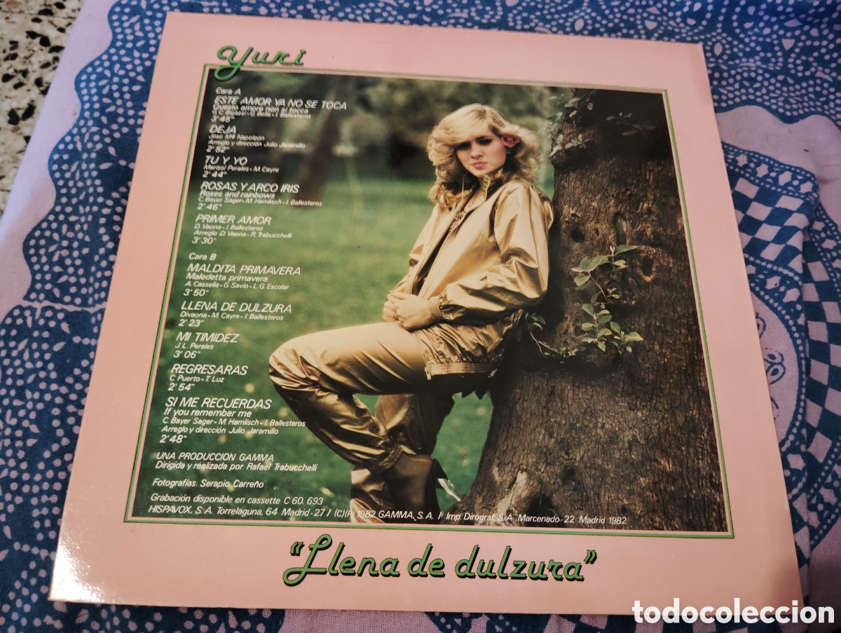 Discos de vinilo: YURI - &rdquo; LLENA DE DULZURA &rdquo; ( 1982 ). - Foto 2